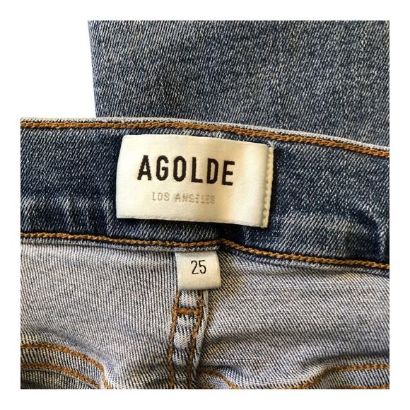AGoldE Sophie Timeless Mid Rise Ultra Slim Distressed Stretch Vintage Vibe 25 - Picture 10 of 15